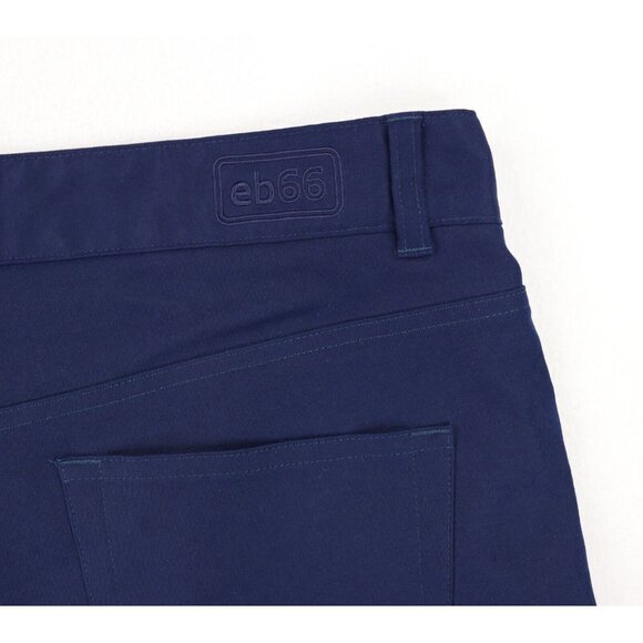 Peter Millar EB66 Golf Pants Mens 36/32 Blue Performance 5 Pocket Chino FLAW - Picture 5 of 13